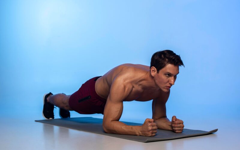 ab workout on yoga mat